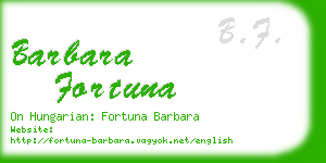 barbara fortuna business card